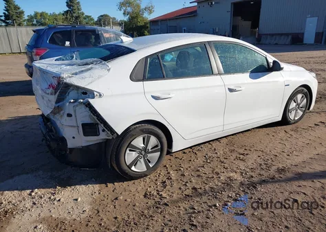 2019 Hyundai Ioniq Hybrid Blue из США, поврежденный, VIN KMHC65LC2KU170947